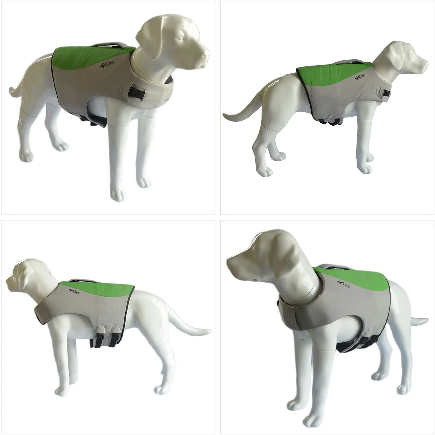 Dog Life Jacket, Sport Style Dog Float Coat with Excellent Buoyancy, Stylish Dog Swimming Safety Vest with Rescue Handle for Small Medium Large Dogs Green XS