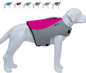 Dog Life Jacket, Sport Style Dog Float Coat with Excellent Buoyancy, Stylish Dog Swimming Safety Vest with Rescue Handle for Small Medium Large Dogs Rosered M