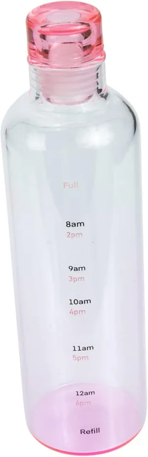 DOITOOL Decorative Glass Bottle Leakproof High Borosilicate Water Bottle Sports Fashion Portable