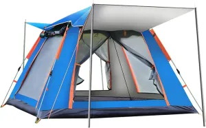 Dome Camping Tent 3-5 Person 4 Season Double Layers Anti-Windproof Tents Family Outdoor Camping Tent