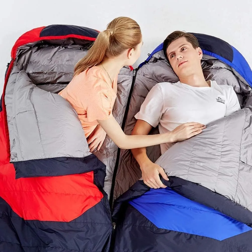 Down Sleeping Bag 3-4 Seasons, 210 * 80 cm, Water Resistant Sleeping Bag for Outdoors Camping Backpacking Hiking Trekking and Outdoor Activities Survival Equipment