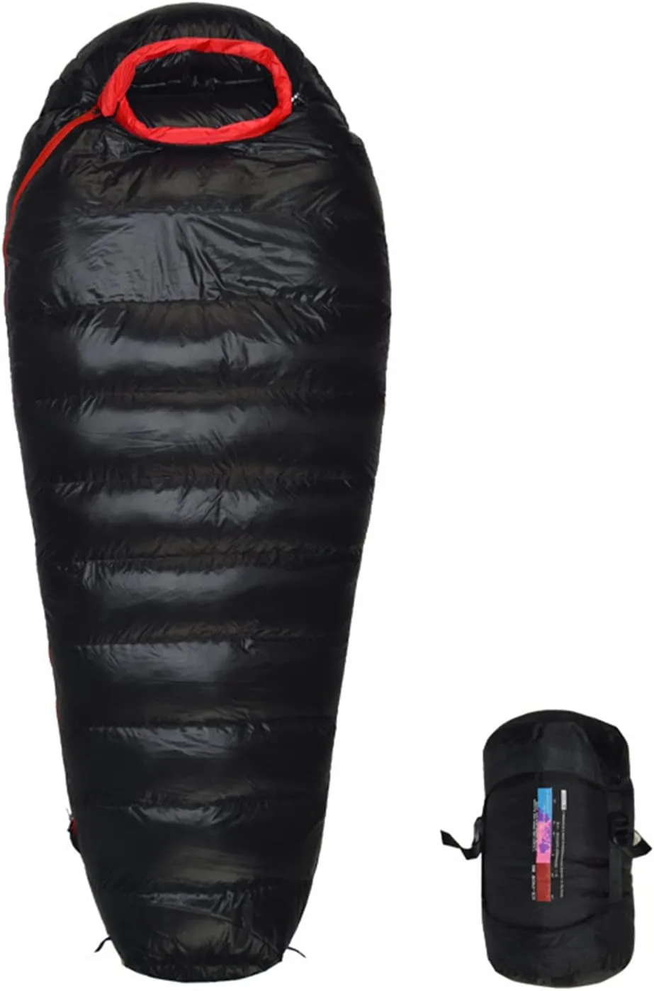 Down Sleeping Bag, Filling 1000g White Goose Down Winter Sleeping Bag, Ultralight Backpacking Mummy Down Sleeping Bag for Lightweight Hiking & Camping