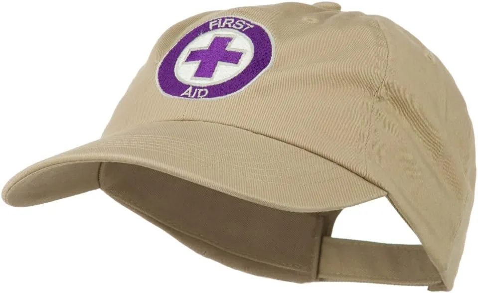 e4Hats.com First Aid Logo Embroidered Pigment Dyed Cotton Cap