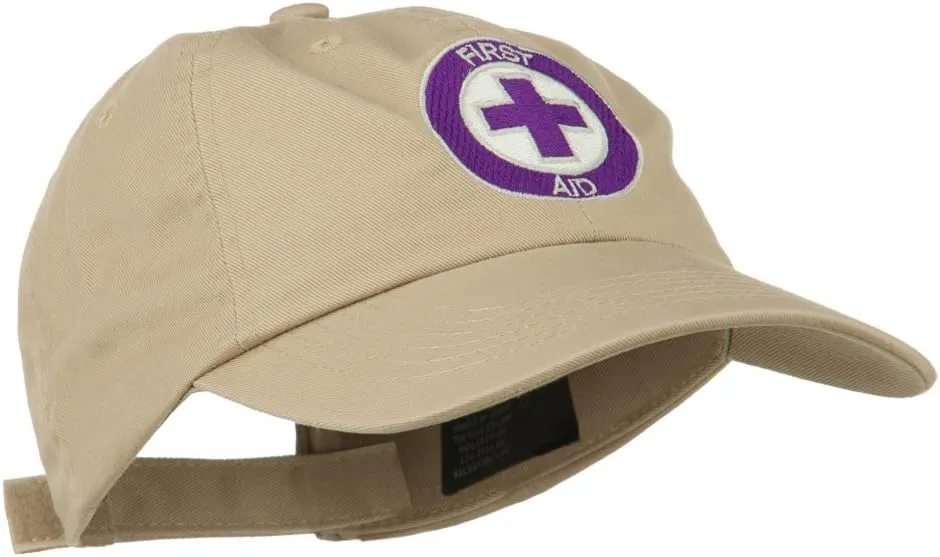 e4Hats.com First Aid Logo Embroidered Pigment Dyed Cotton Cap