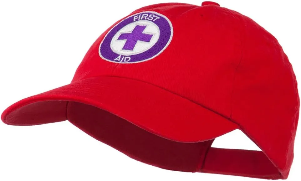 e4Hats.com First Aid Logo Embroidered Pigment Dyed Cotton Cap