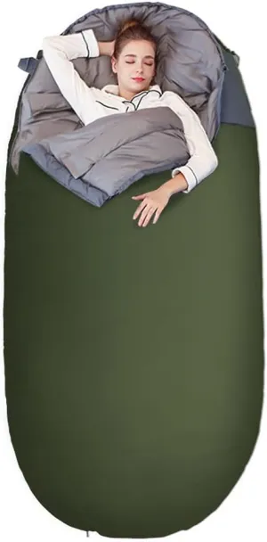 Egg-Shaped Sleeping Bag Ultralight Widen and Lengthen Camping Sleeping Bag Warm Sleeping Bag (a)