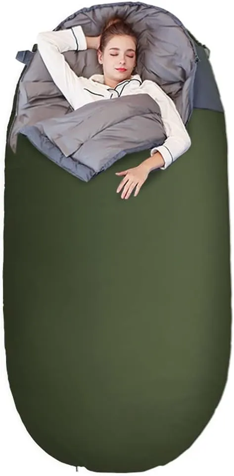 Egg-Shaped Sleeping Bag Ultralight Widen and Lengthen Camping Sleeping Bag Warm Sleeping Bag (a)