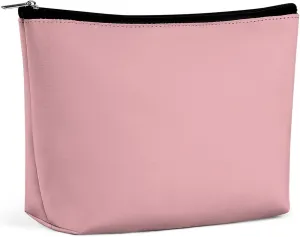 Elegant Makeup Bag, Blush Rose Pink Solid Color Classic Elegant Cosmetic Bag Large Capacity Pouch Portable Organizer for Men & Women