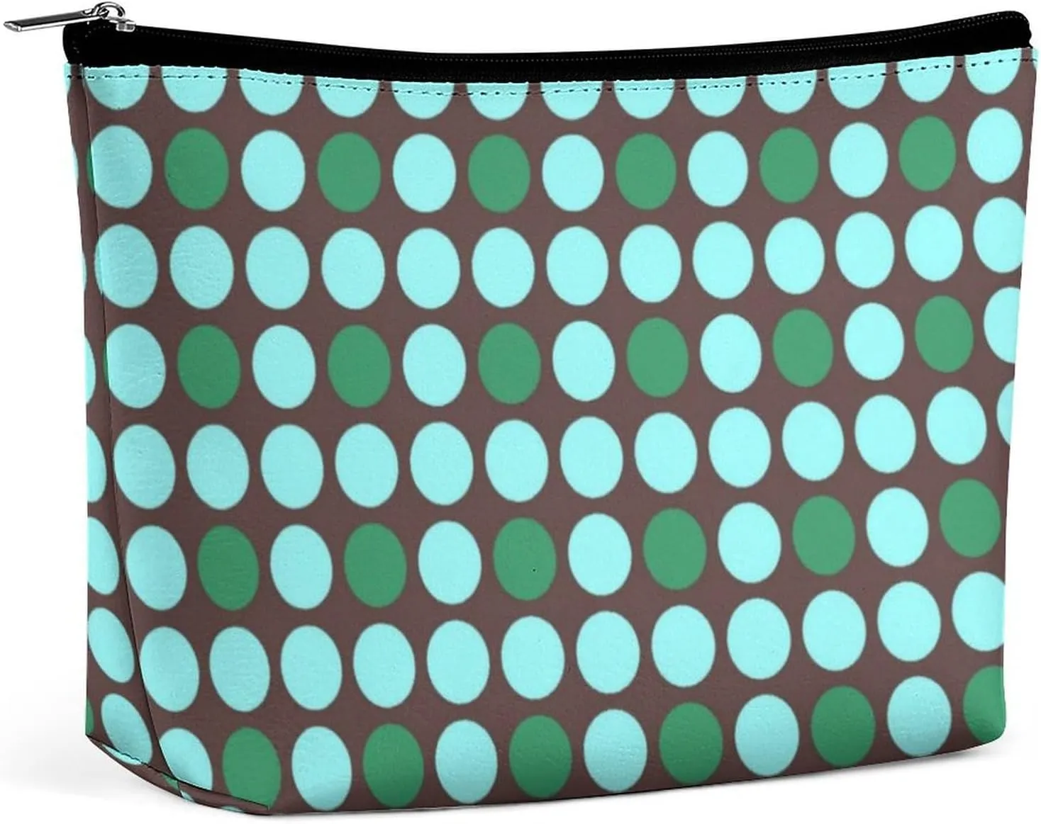Elegant Makeup Bag, Dots Pattern Cosmetic Bag Large Capacity Pouch Portable Organizer for Men & Women