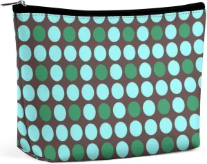 Elegant Makeup Bag, Dots Pattern Cosmetic Bag Large Capacity Pouch Portable Organizer for Men & Women