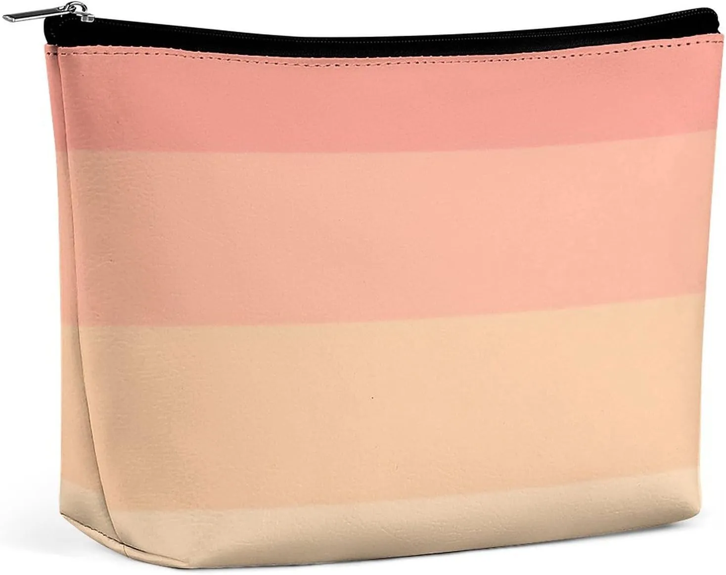 Elegant Makeup Bag, Girly Chic Peach Classic Cosmetic Bag Large Capacity Pouch Portable Organizer for Men & Women