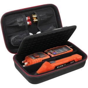 Elonbo Carrying Case for Klein Tools ET310 AC Circuit Breaker Finder & 80041 Outlet Repair Tool Kit & RT250 for GFCI Receptacle Tester, Electrical Tools Storage Organizer Holder Bag, Black