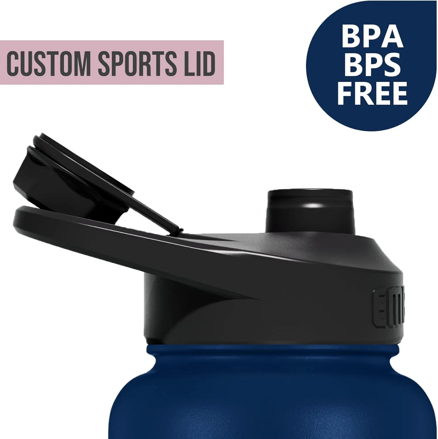 Embrava Insulated Sports Water Bottle - 32oz - Quick Open Lid for Gym, Workouts and Outdoors - Leak Proof - BPA & BPS Free - Double Walled & Stainless Steel