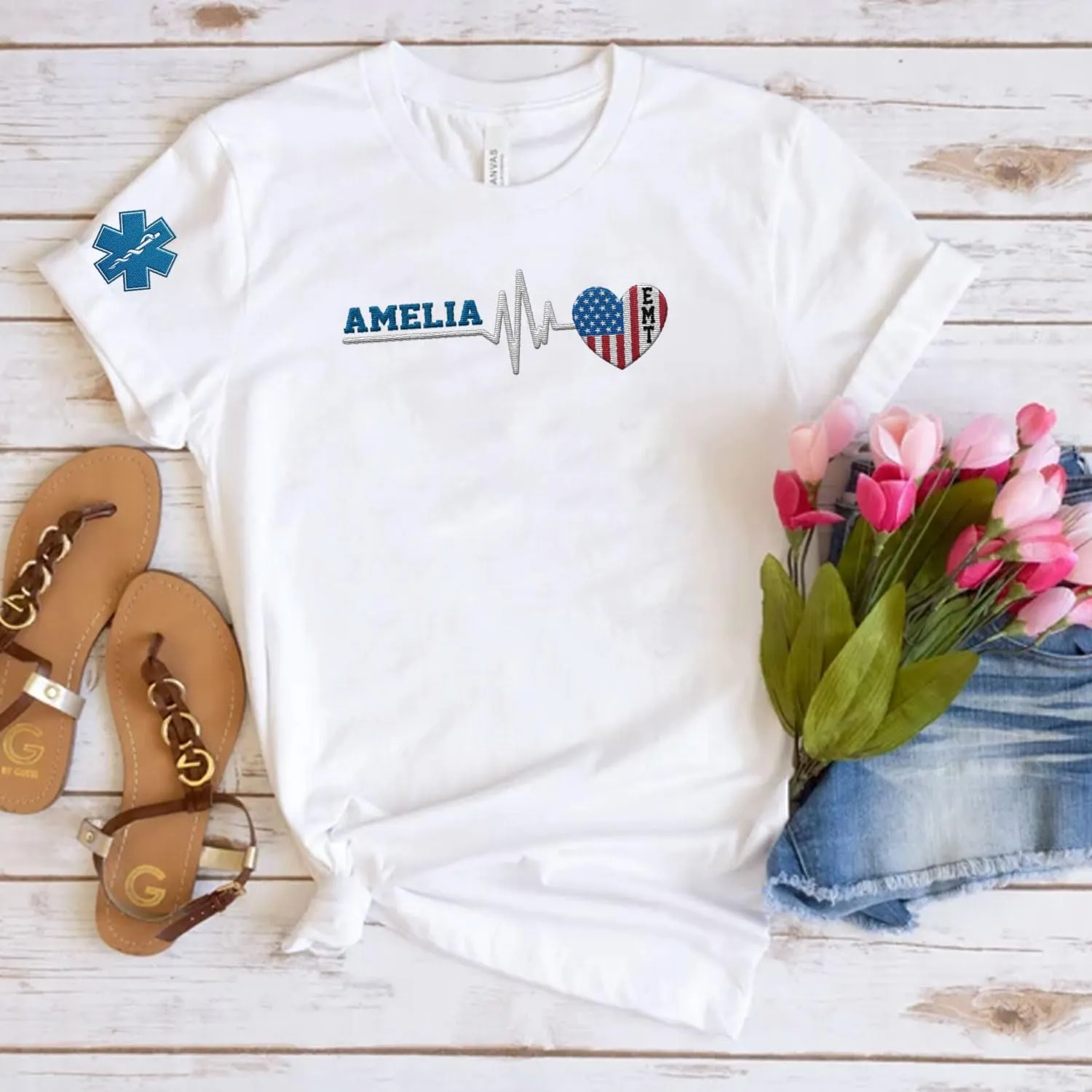 Embroidered EMT EMS Sweatshirt Custom Paramedic Shirt Emergency Medical Services Hoodie