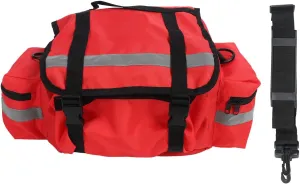 Emergency Bag Fire Gear Bag, Water proof First Responder Bag Large Capacity, With Shoulder Strap For Emergency Supplies Red