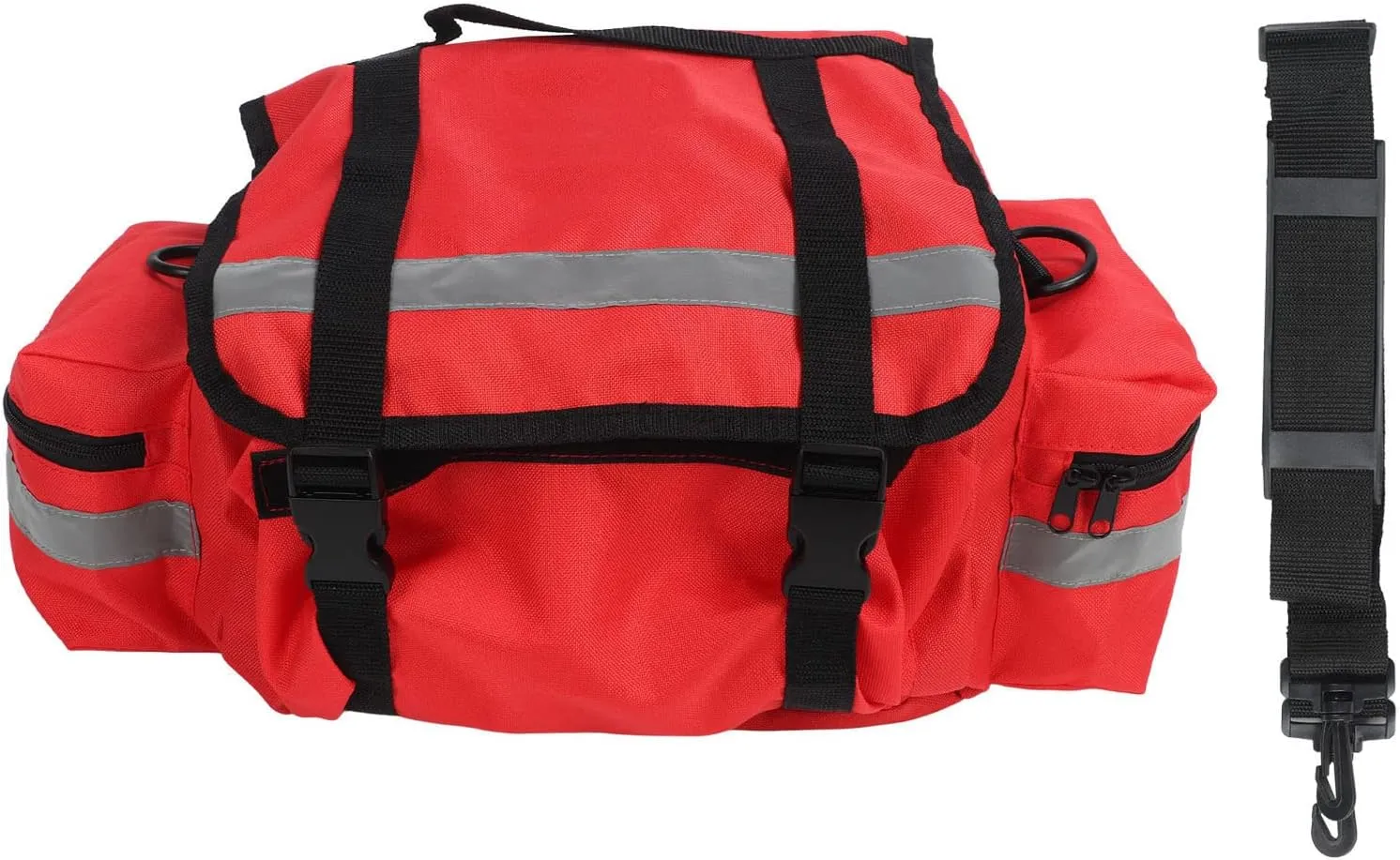 Emergency Bag Fire Gear Bag, Water proof First Responder Bag Large Capacity, With Shoulder Strap For Emergency Supplies Red