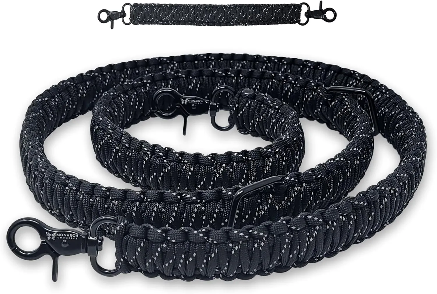 Emergency EMS Services Radio Strap 60” Reflective Paracord with 14” Anti-Sway Stabilizer Strap for EMT, Police, Firefighters, Security