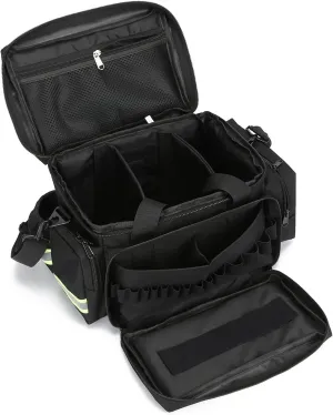 Emergency Medical Trauma Bag Empty,Deluxe Large First Aid Bag with Detachable Dividers Ideal for EMT, EMS, Home Health Care (Green)