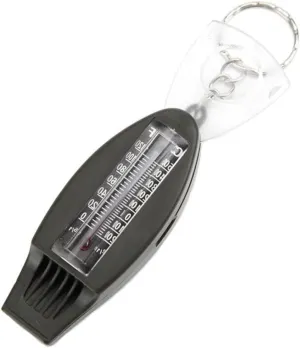 Emergency Survival Whistle 4 in 1 Whistles with Compass Thermometer Magnifier for Hiking Camping Army Green,Camping Essentials