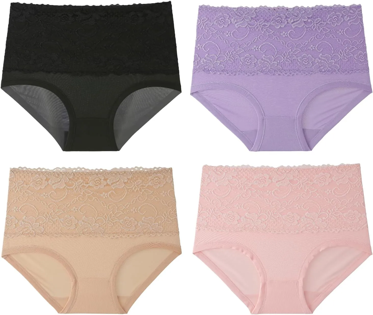 Evella Leak Proof Panties Leakproof High-Waist Tummy-Control Butt-Lifting Panties Washable Leakproof Underwear for Women