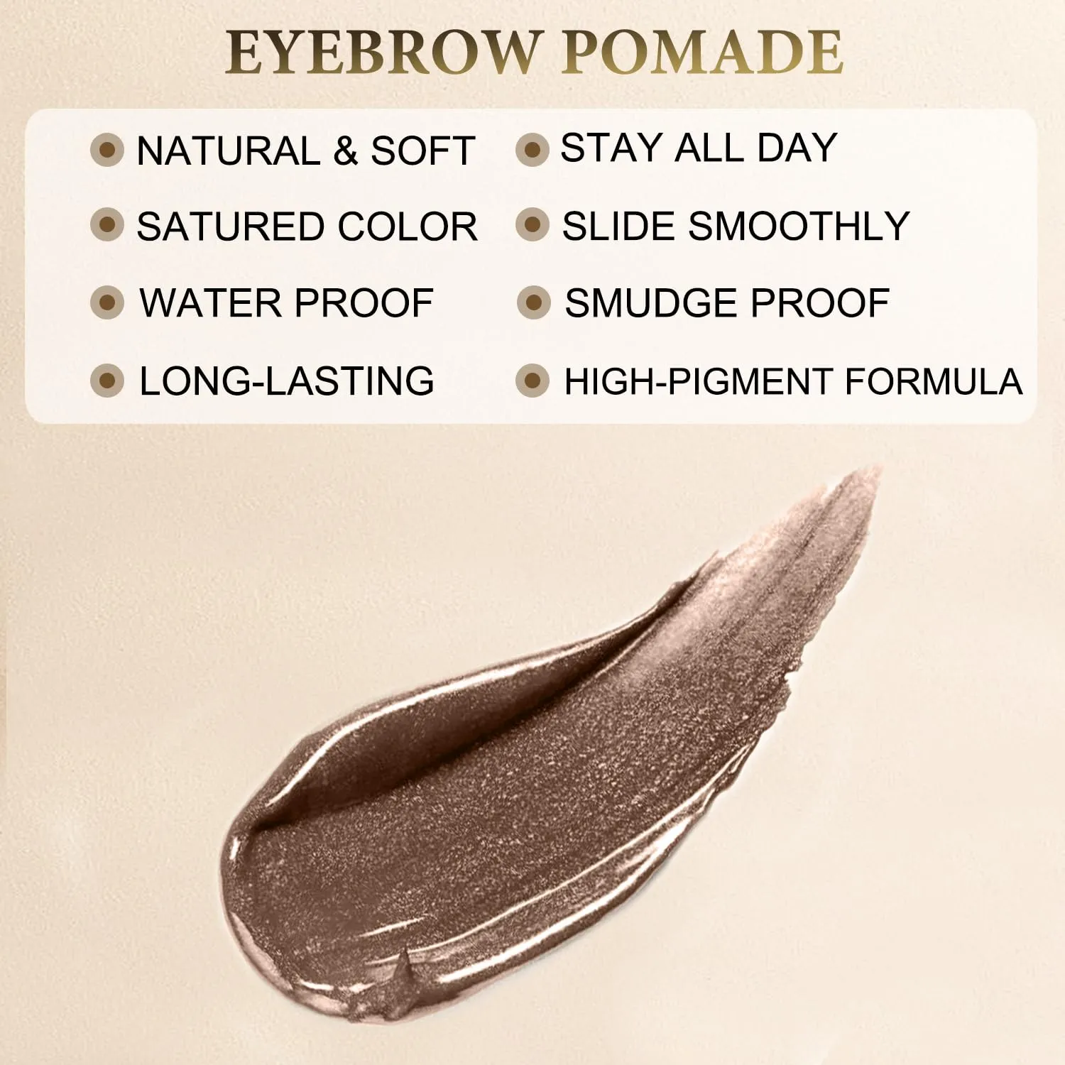 Eyebrow Pen Makeup Kit With 4 Tip Waterproof Microblading Pencil, Eyeliner, Pomade and Dual-ended Brush - Natural Looking Brow Kit for Brunette
