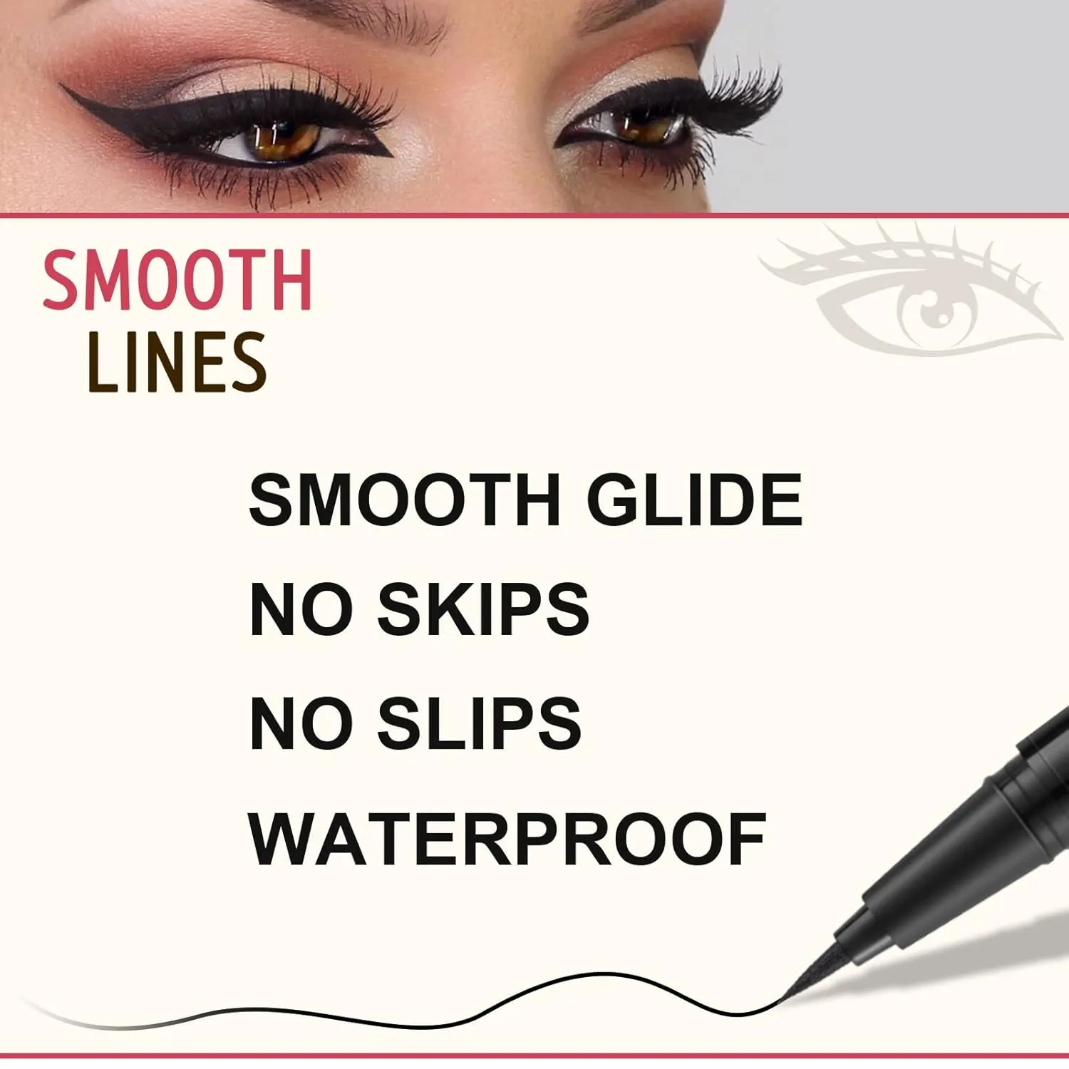 Eyebrow Pen Makeup Kit With 4 Tip Waterproof Microblading Pencil, Eyeliner, Pomade and Dual-ended Brush - Natural Looking Brow Kit for Brunette