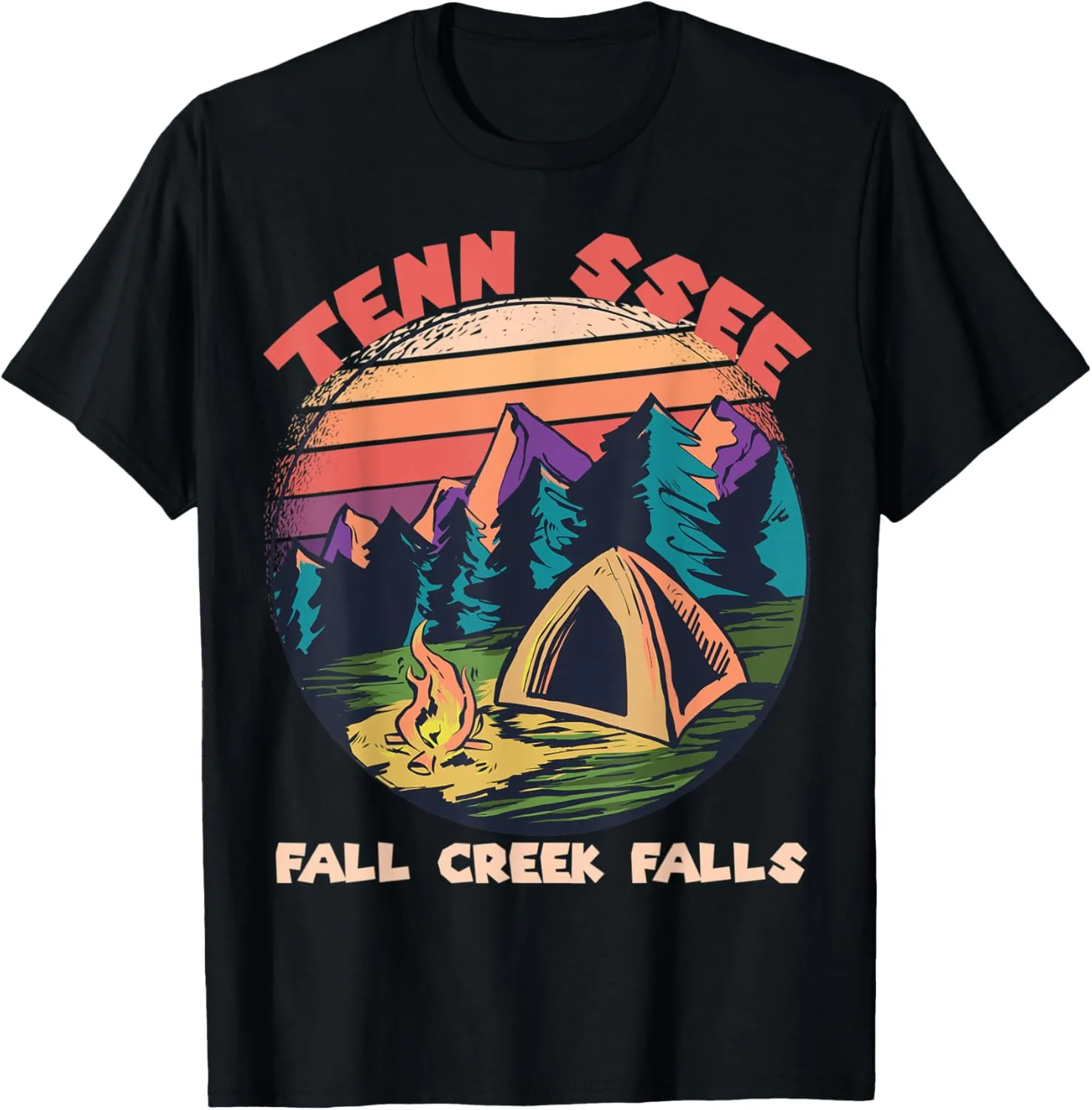 Fall Creek Falls Forest Tennessee Nature Hiking Camping T-Shirt