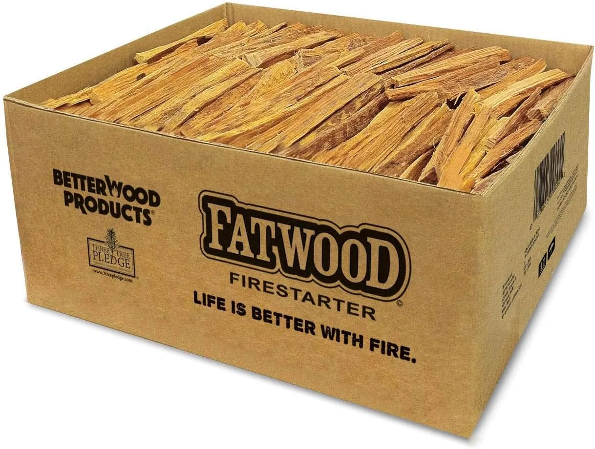 Fatwood Fire Starter Sticks, Fireplace & Campfires, 50 Lbs - Firewood Starters for Indoor and Outdoor Use - Ideal for BBQ, Camping, Stove, Pit and Chimney
