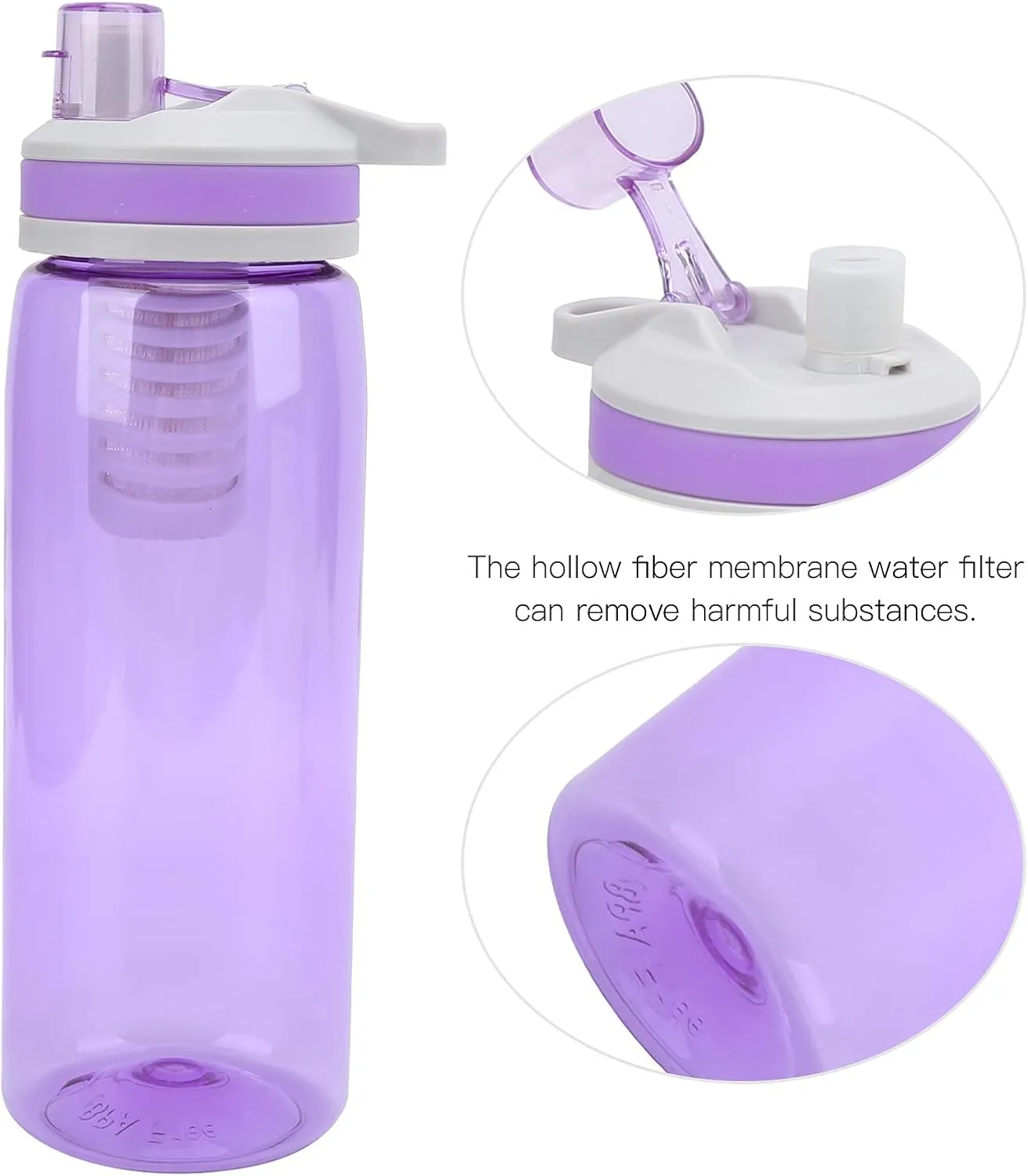 Filtered Water Bottle Portable Water Bottle with Filter for Safe and Clean Drinking Water