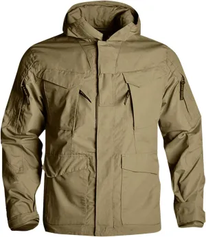 Finelylove Mens Military Tactical Jacket Waterproof Rain Jacket Warm Winter Raincoat Mountain Windbreaker with 6 Pockets