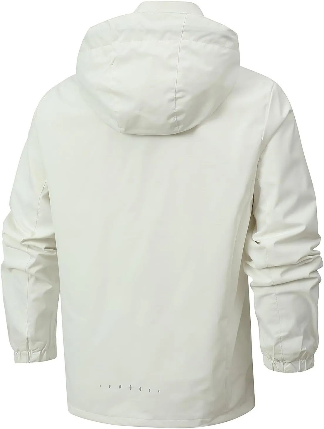 Finelylove Mens Rain Jacket Waterproof Windproof Outdoor Softshell Wind Breaker Hiking Raincoats With Detachable Hood