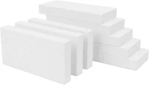 Fire Brick for Wood Stove 9"x4.5"x1.25" 8 PCS, Insulating Fire Bricks for Forge Refractory Bricks Fire Pit Bricks, Insulation White Firebricks for Wood Burning Stoves, Fireplace Brick Thin FireBrick