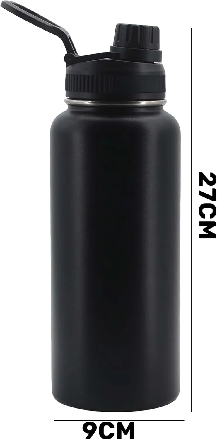 FLASK VANUAT Sports Stainless Steel Wide Mouth Water Bottle Double-Wall Vacuum Insulation Keeps Liquids Hot or Cold with Insulated Thermos Tumbler Mug Cup Sweat Design COLLECTIONS (FLASK S16 | 32OZ)