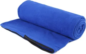 Fleece Sleeping Bag Liner Travel Sheet Camping Sleep Sack Ultralight Zippered Storage Full Sized Zipper Backpacking Blanket for Traveling, Camping, Hiking, Outdoor Activities