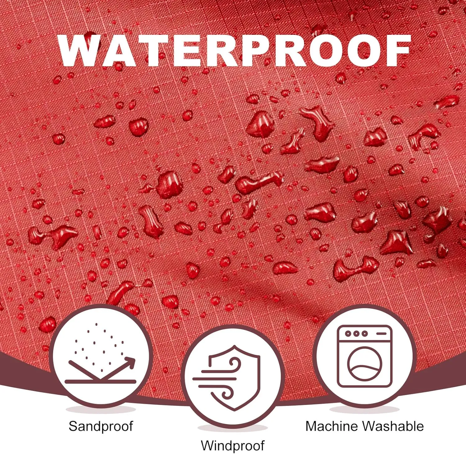 Fleece Waterproof Outdoor Blanket, Windproof Stadium Blanket for Camping, Picnics, and Sports Stay Dry and Comfortable 80"x58"