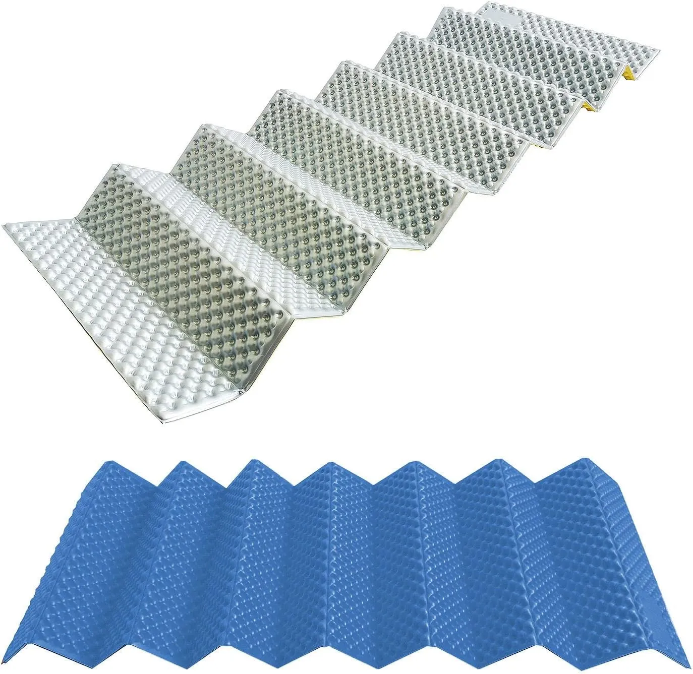 Foam Sleeping Mats for Camping Outdoor Aluminum Film Ultralight Soft Moisture-Proof Mat Sleeping Pad Foldable Sleeping Bed for Camping Tent Mat(Blue)
