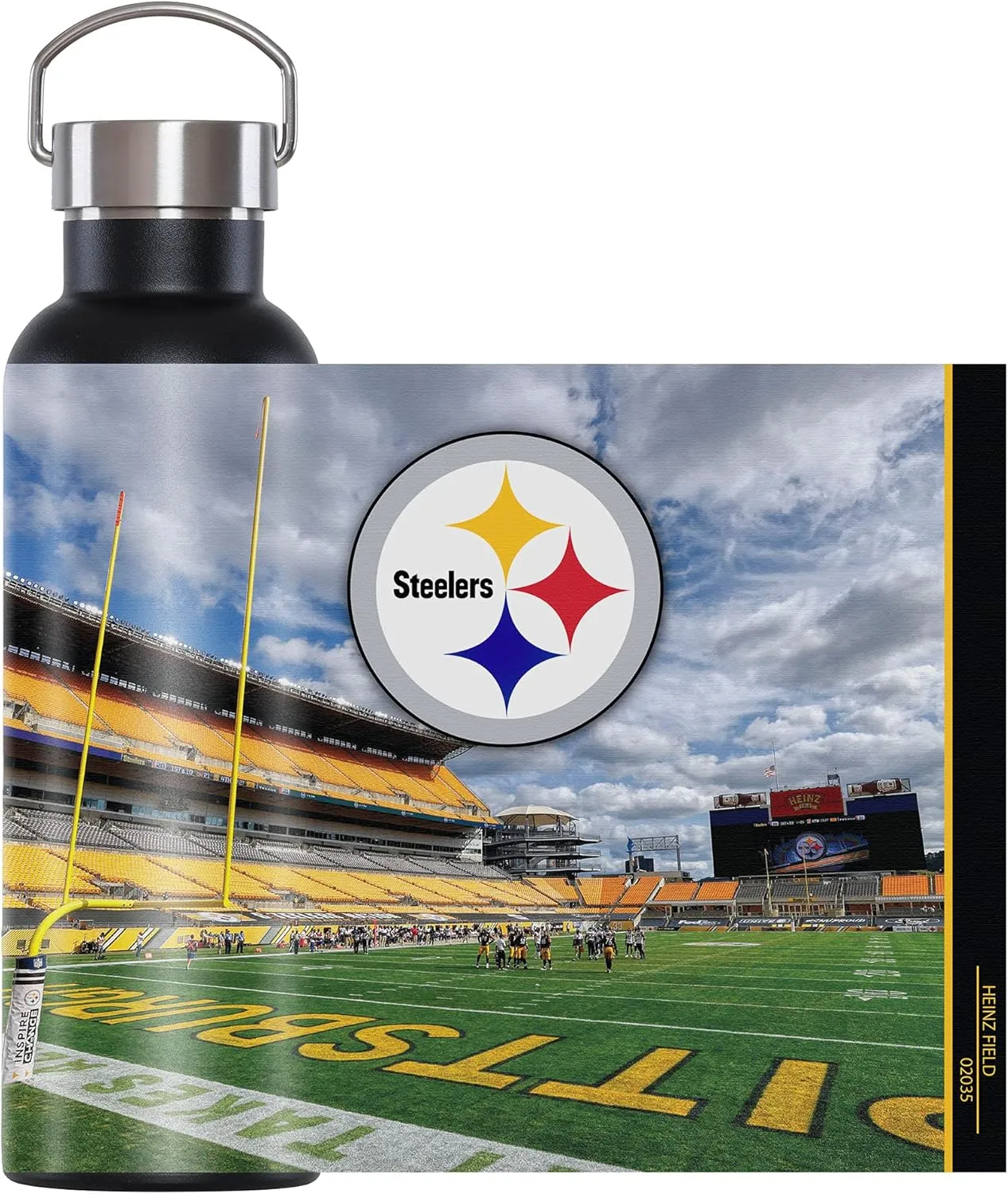 foco NFL unisex-adult NFL Team Logo 25oz Insulated Stainless Steel Travel Home Field Hydration Bottle