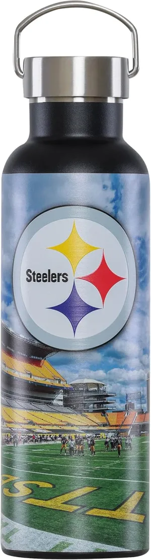 foco NFL unisex-adult NFL Team Logo 25oz Insulated Stainless Steel Travel Home Field Hydration Bottle