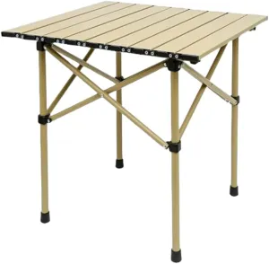 Fold Up Picnic Table - Portable and Lightweight folding table with Adjustable Height for Outdoor Activities Perfect for Picnics and Camping (50cm,Yellow)