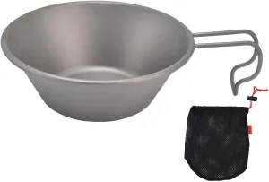 Foldable Camping Bowl,Ultralight Camping Cookware Picnic Bowl Cup Collapsible Camping Bowl Food Storage Container with Folding Handle for Camping Travel Hiking