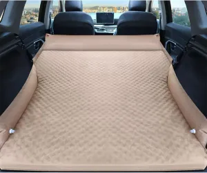 Foldable Car Self Inflating Air Bed, Foam Filled Pillow - Portable Bed for Adults - Portable SUV Mattress for Back Seat - Camping Sleeping Pad by Outdoor Gear,D