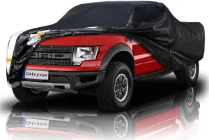 Ford Ranger Truck Cover Custom Fit 2019-2025 Super Cab/Crew Cab SB (4.9'-6') with Door Zipper, 12 Layers Full Exterior Pickup Truck Cover Waterproof All Weather, for Wind Dust Sun and UV Protection.