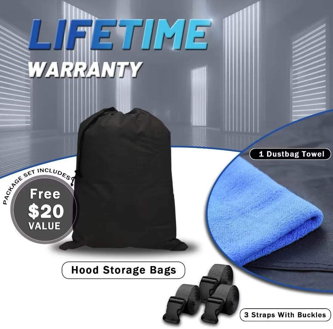 Ford Ranger Truck Cover Custom Fit 2019-2025 Super Cab/Crew Cab SB (4.9'-6') with Door Zipper, 12 Layers Full Exterior Pickup Truck Cover Waterproof All Weather, for Wind Dust Sun and UV Protection.