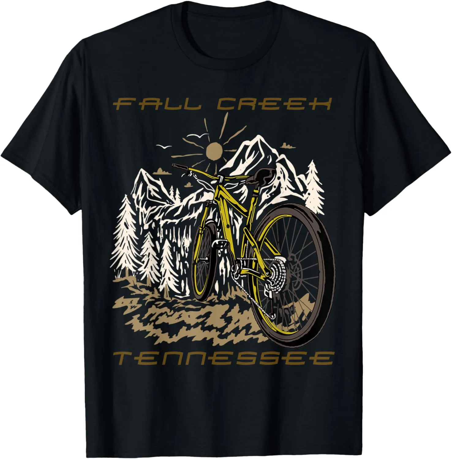 Forest Biking Fall Creek Falls Tennessee Hiking Camping T-Shirt