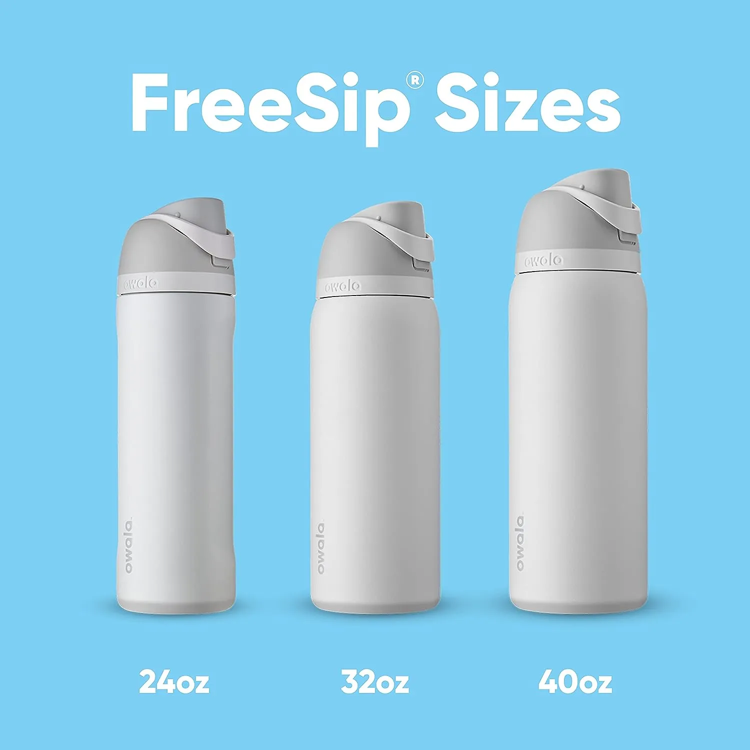 FreeSip Insulated Stainless Steel Water Bottle with Straw for Sports, Travel, and School BPA-Free Sports Water Bottle, 24 oz, Shy Marshmallow