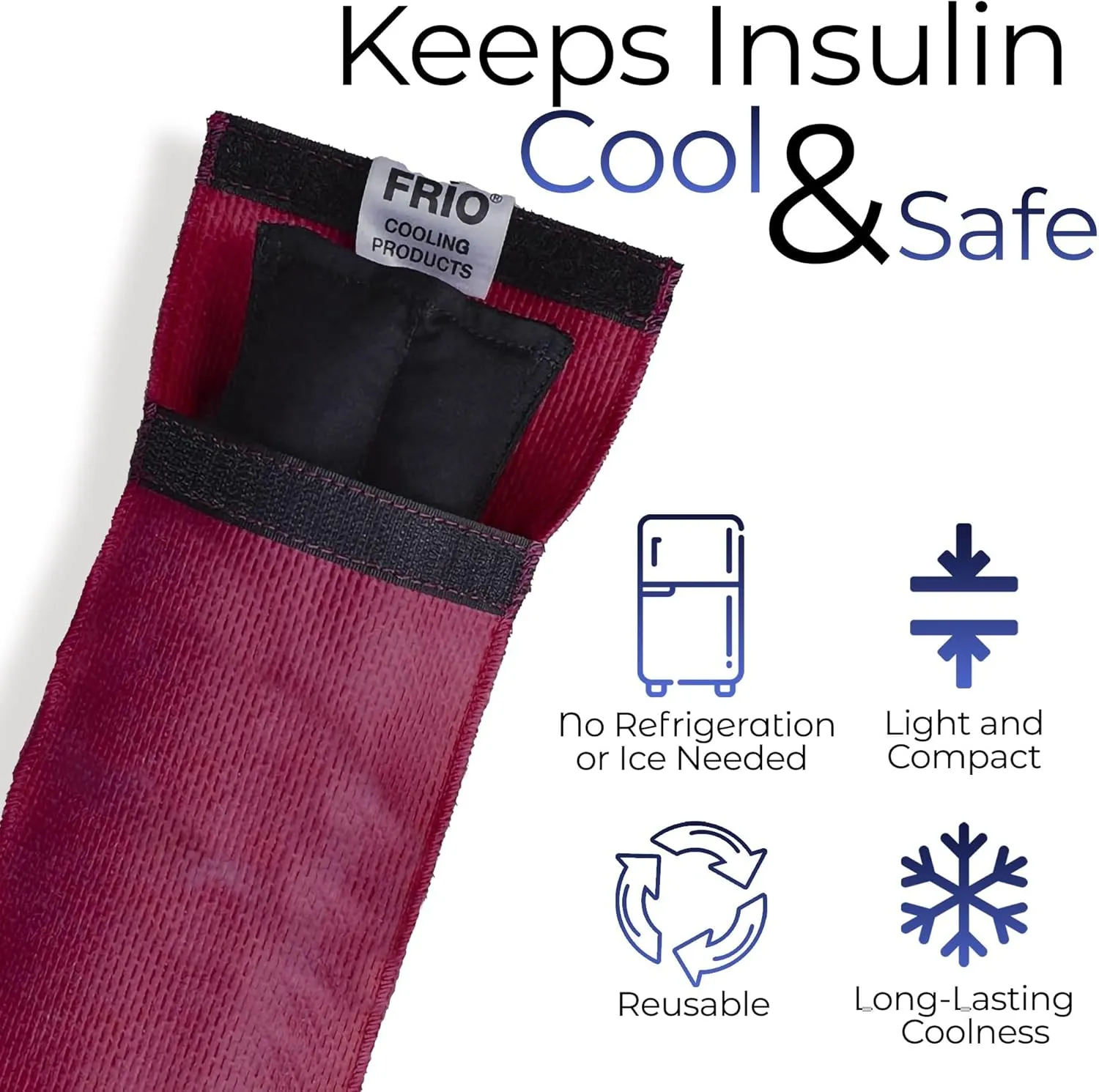 FRIO INDIVIDUAL Insulin Pen Cooling Case - Individual Medication Cooler - Diabetic Travel Case - Single Wallet