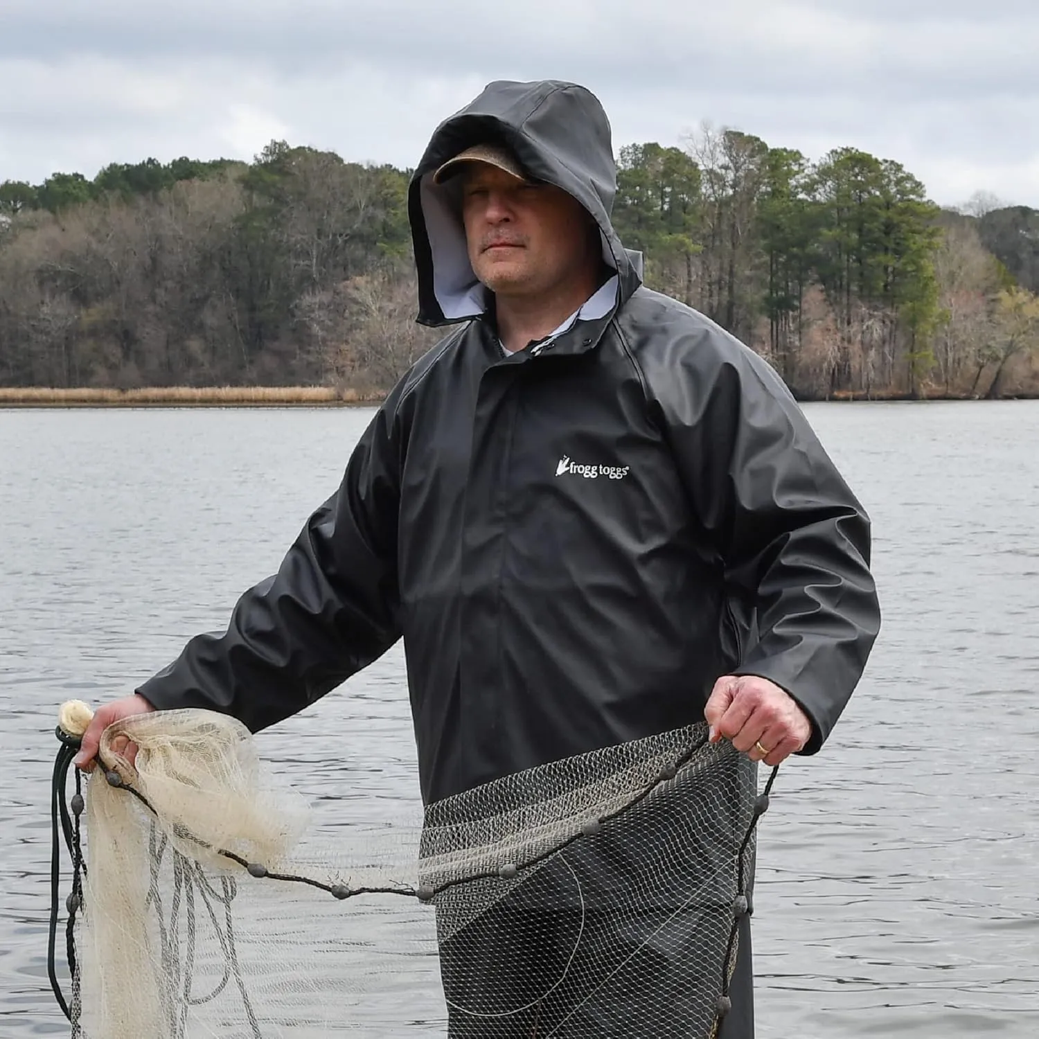 FROGG TOGGS Men's Waypoint Angler Waterproof, Durable Jacket with 4-Way Stretch
