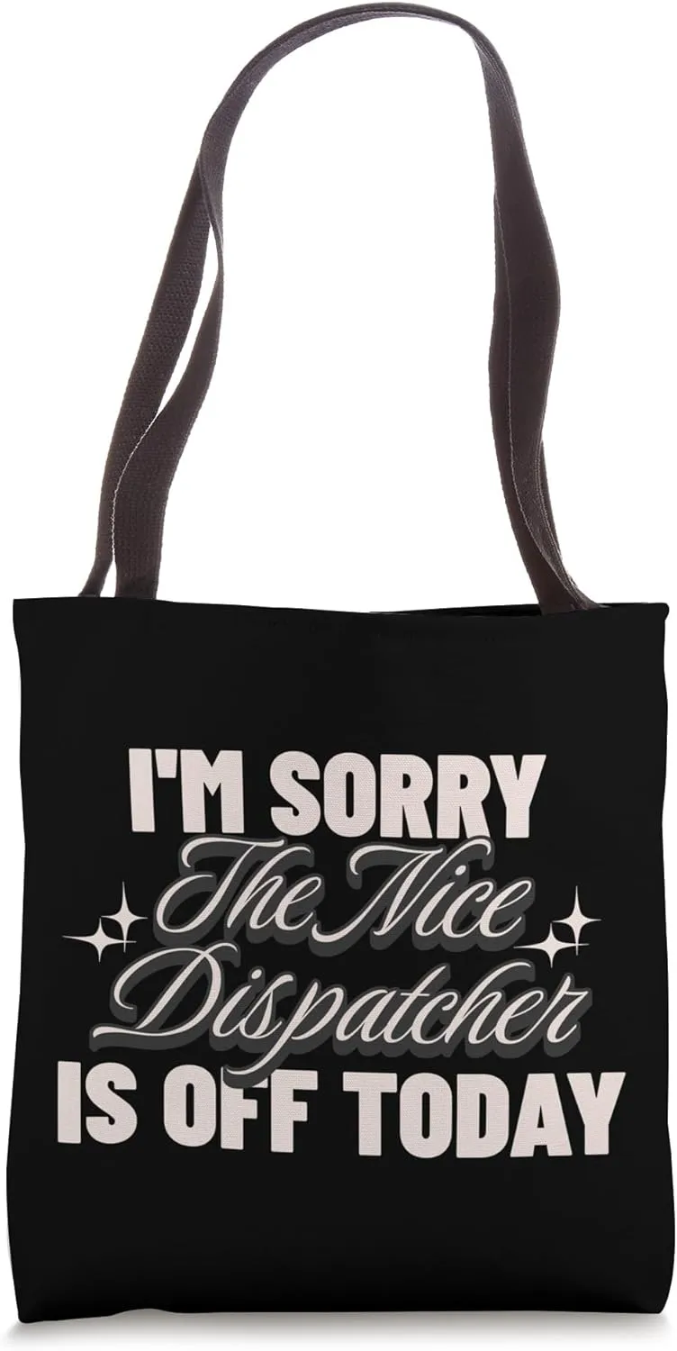 Funny 911 Dispatcher Gift Police Dispatch Thin Gold Line Tote Bag