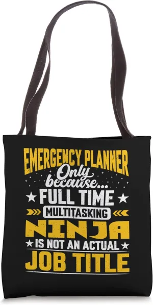 Funny Emergency Planner Consultant Adviser Job Title Tote Bag