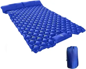 GaRcan Inflatable Sleeping Mattress Double Camping Mat Self Inflating, Waterproof and Moisture-Proof Roll Mats, Sleeping Pad with Built-in Air Pump, Ultralight and Small Pack Size, for Ou